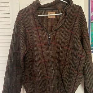 Fleece quarter tip sweater